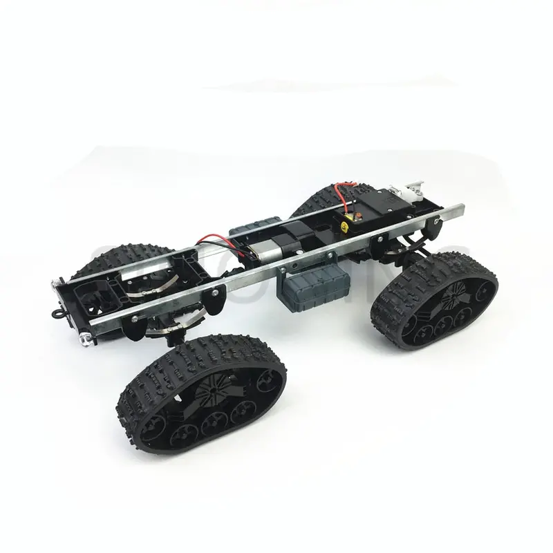 All-Terrain Rubber Track Wheel Robot Chassis Military Truck 4Wd Climbing Diy Modified Car Kit 1