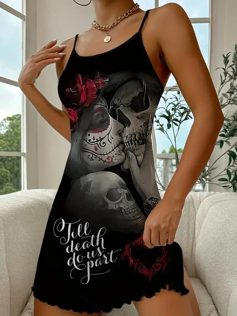 Allure Till Death Do Us Part Gothic Slip Dress. 1