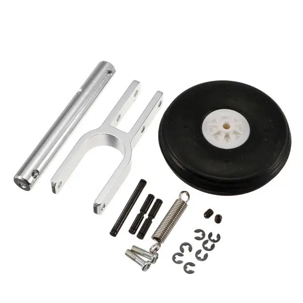 Aluminum Alloy Retractable Landing Gear With Wheels For Mtd Talon Flying Wing Rc Airplane 1
