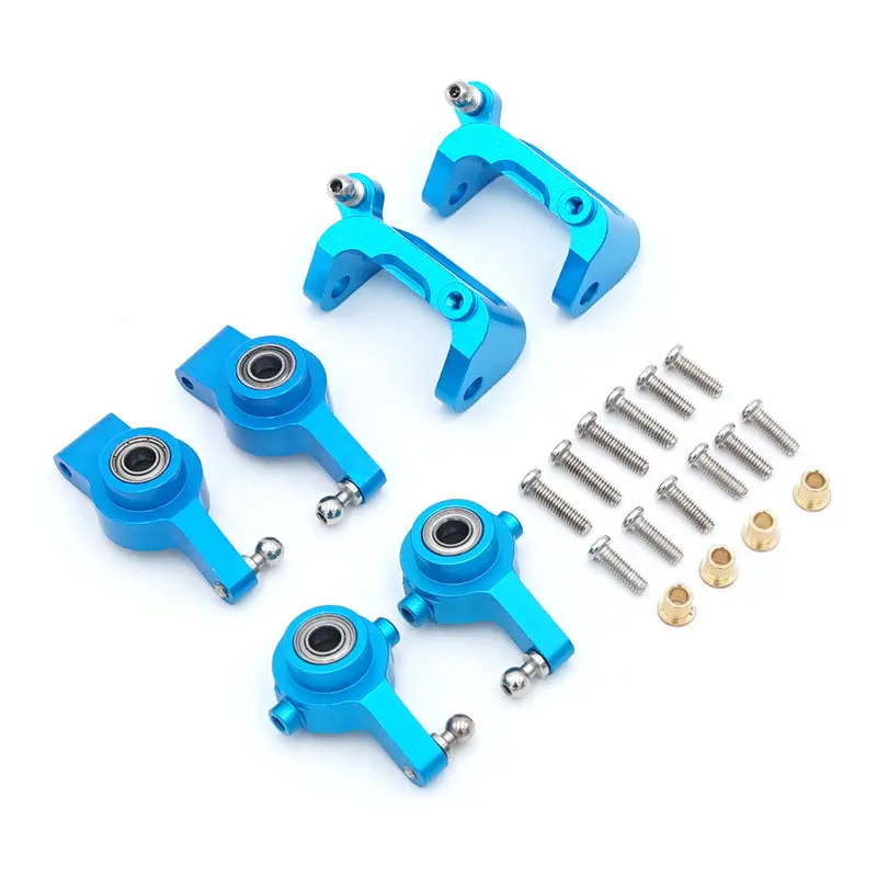 Aluminum Front Rear Steering Hub Base C Carrier Knuckle Upgrade Kit For Wltoys A959 A949 A969 A979 K929 1/18 Rc Car 1