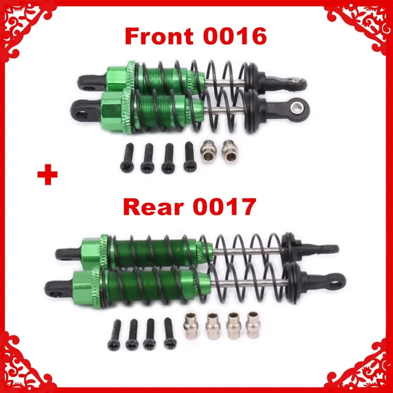 Aluminum Oil Filled Front&Rear Shock Absorber 0016 0017 For 1/12 Wltoy 12428 12423 Rc Car Crawler Short Course Truck Upgrad Part 1