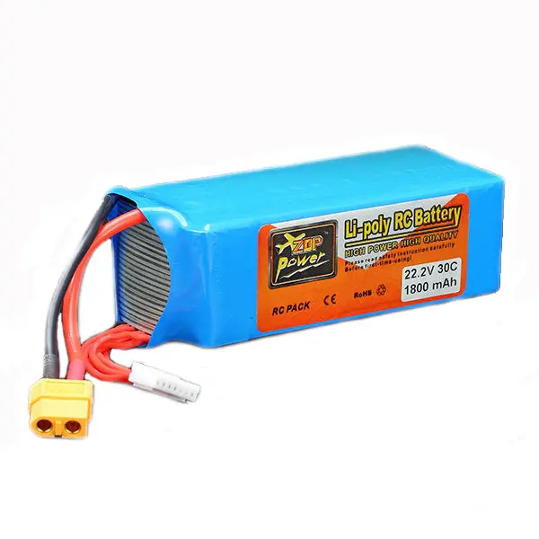 Alzrc Devil 380 420 480 22.2V 1800Mah 6S 30C Lipo Battery Xt60 Zop Power 1