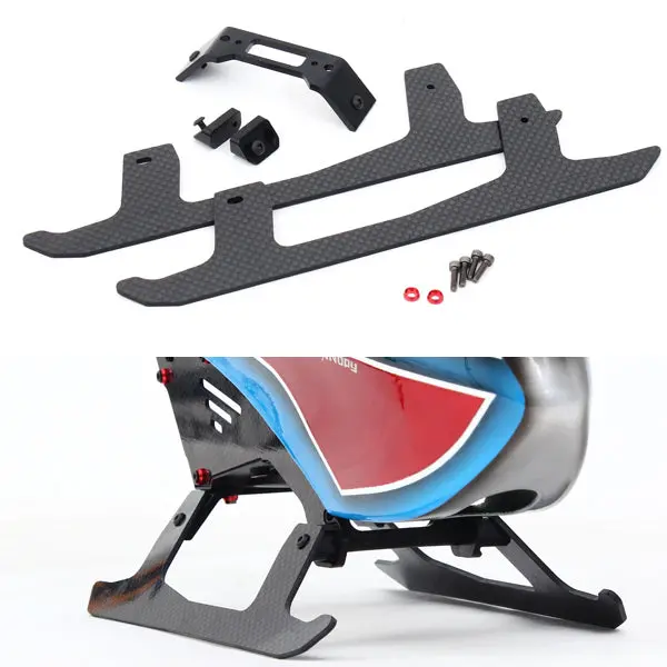 Alzrc Devil 380 420 Fast Rc Helicopter Part Carbon Fiber Landing Skid Set Black 1