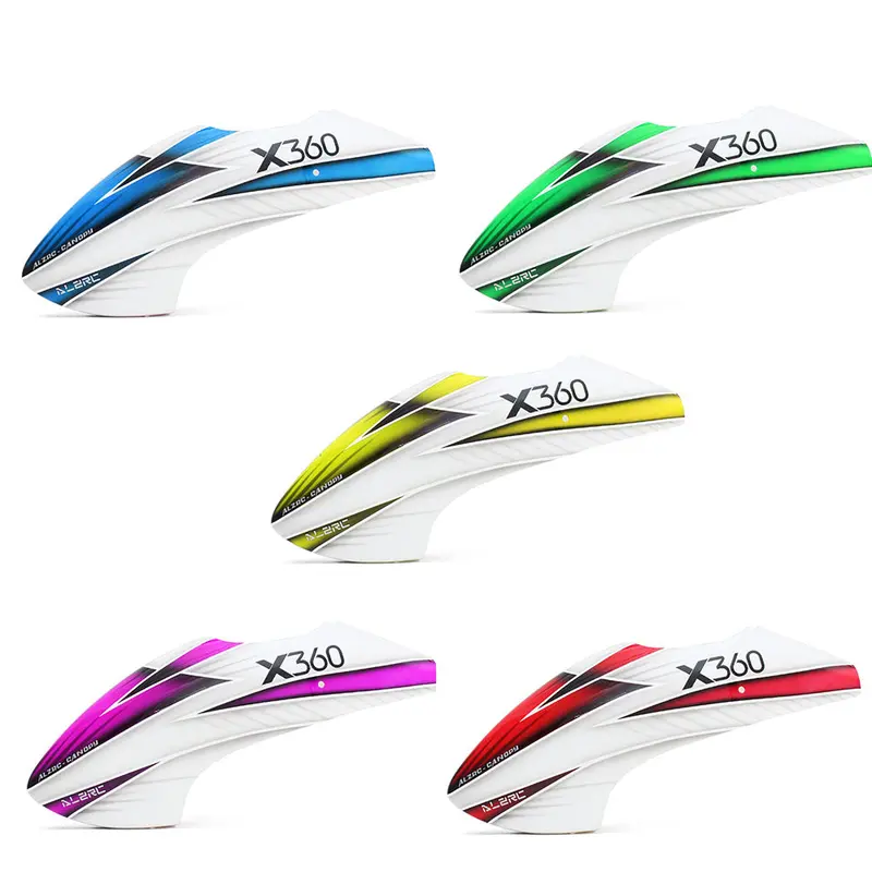 Alzrc Devil X360 Rc Helicopter Fiberglass Painting Canopy Yellow/ Green/ Red/ Blue/ Purple 1