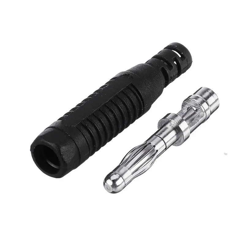 Amass 4Mm Banana Bullet Connector Plug Nickel Plated Black/Red Color For Adapter Cable 1