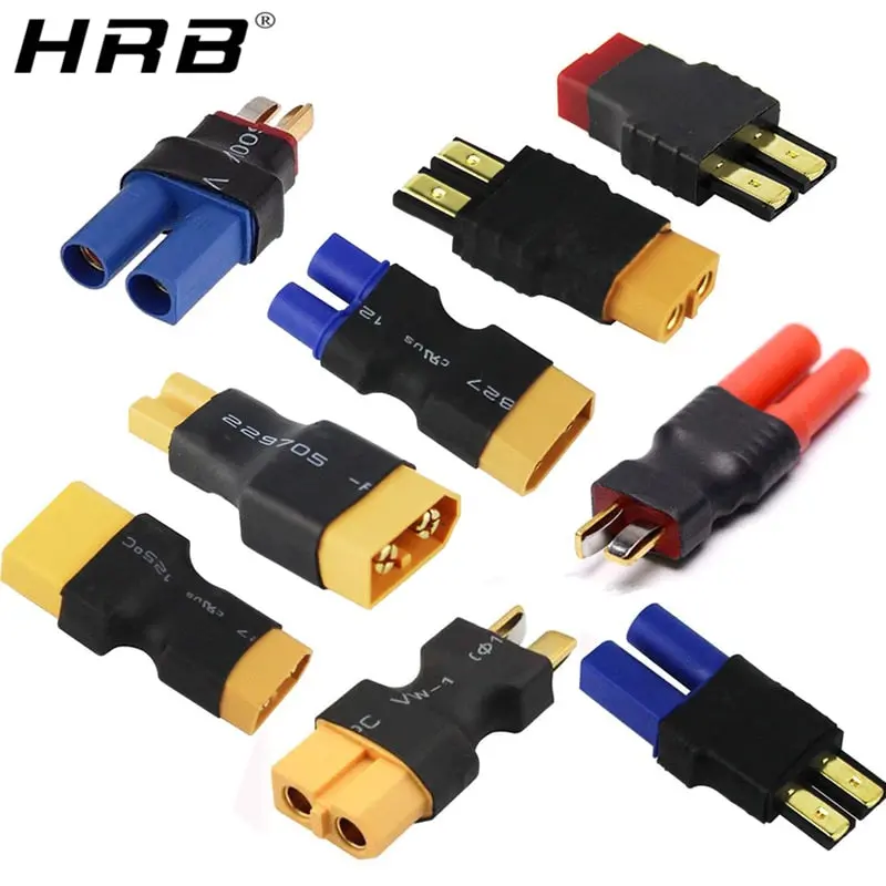 Amass Adapter Xt60 To Xt90 Ec5 Ec3 Trx T Deans Xt30u Female Male Connectors 4.0Mm Banana Plug Rc Lipo Battery Control Parts Diy 1