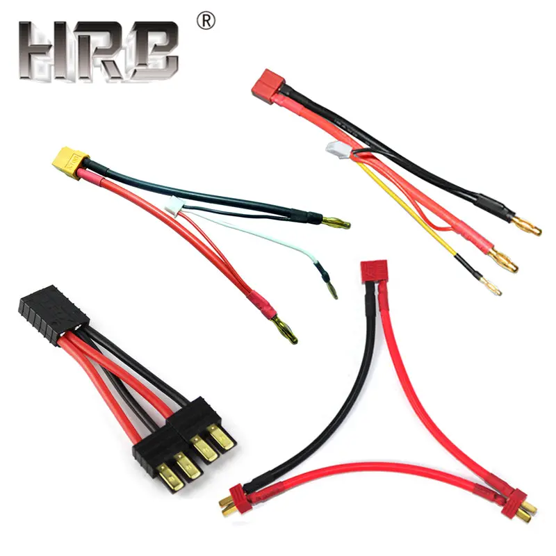 Amass Xt60 T Deans Xt90-S Connectors To Banana 4.0Mm Silicon Wiring Jst Plug Cable Lipo Battery Charger Rc Parts Series Parallel 1