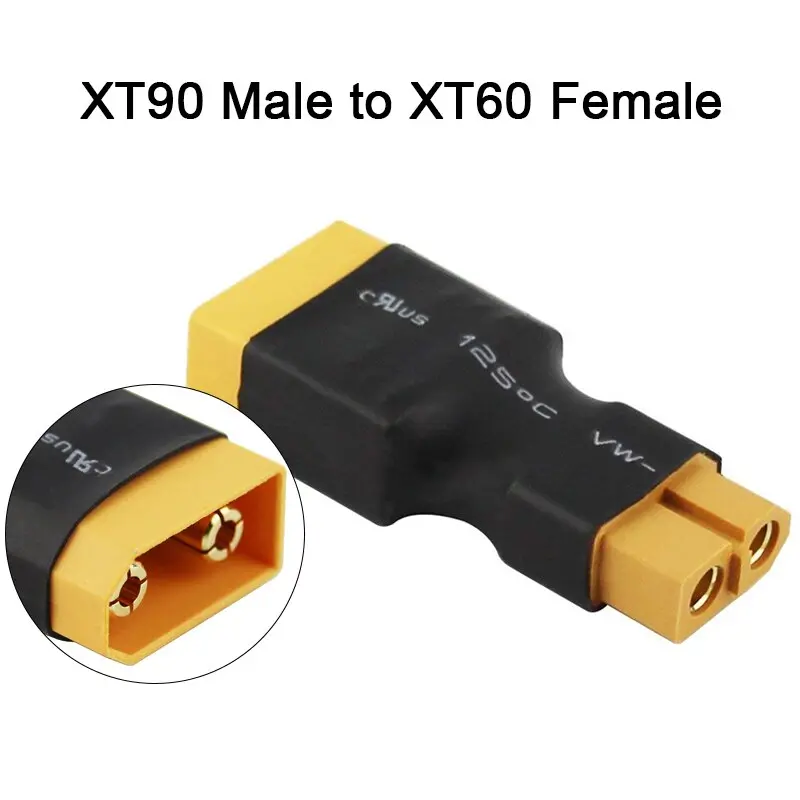 AMASS XT60 to XT90/EC5/EC3/TRX/Deans/XT30U Adapter Set – Male/Female Connector Conversion Kit for RC LiPo Batteries