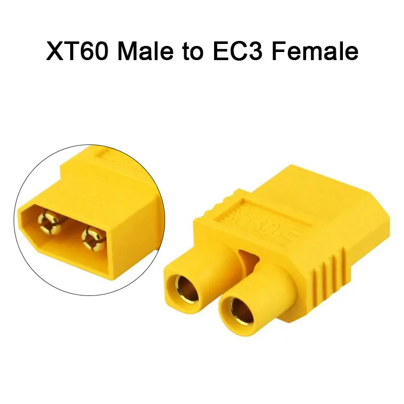 AMASS XT60 to XT90/EC5/EC3/TRX/Deans/XT30U Adapter Set – Male/Female Connector Conversion Kit for RC LiPo Batteries