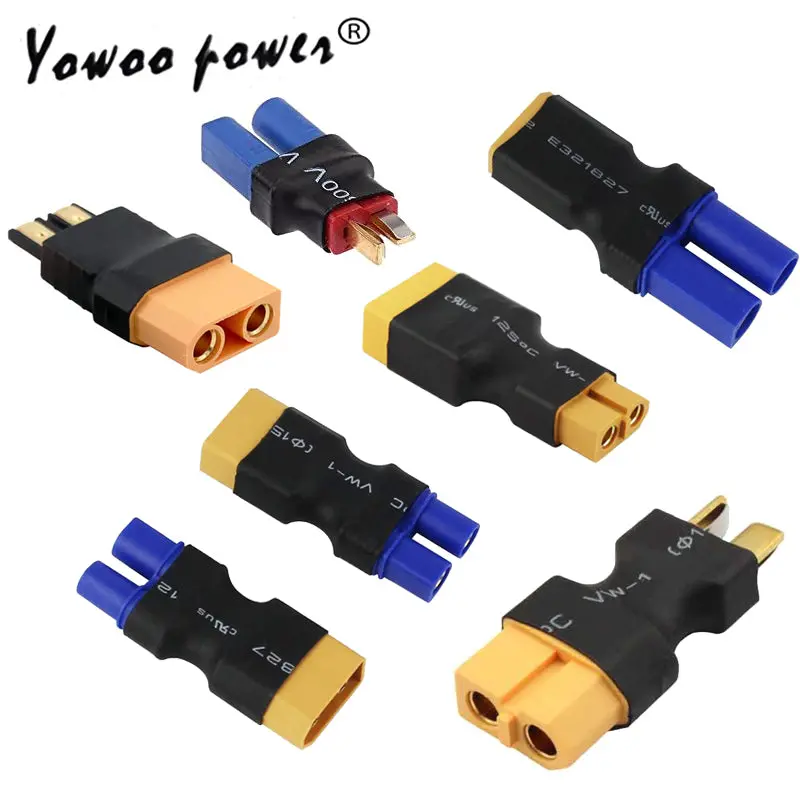 Amass Xt60 To Xt90 Trx Xt30u Ec3 Ec5 4.0Mm Banana Female To Male Converter Adapter Plug For Lipo Battery Rc Parts Custom Made 1