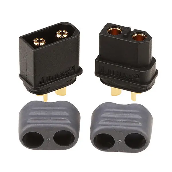 Amass Xt60h Plug Connector Black With Sheath Housing Male & Female 1 Pair 1