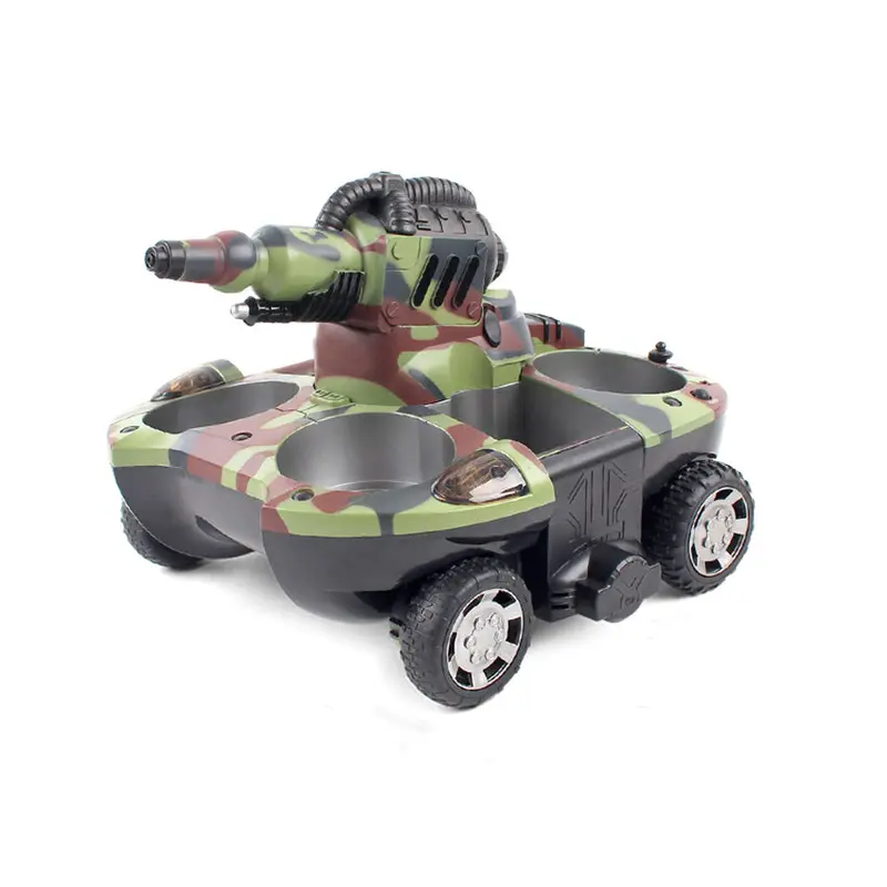 Amphibious Tank Four-Wheel Drive Remote Control Electric Bomb Water Spray Charging Remote Control Car For Boy 1