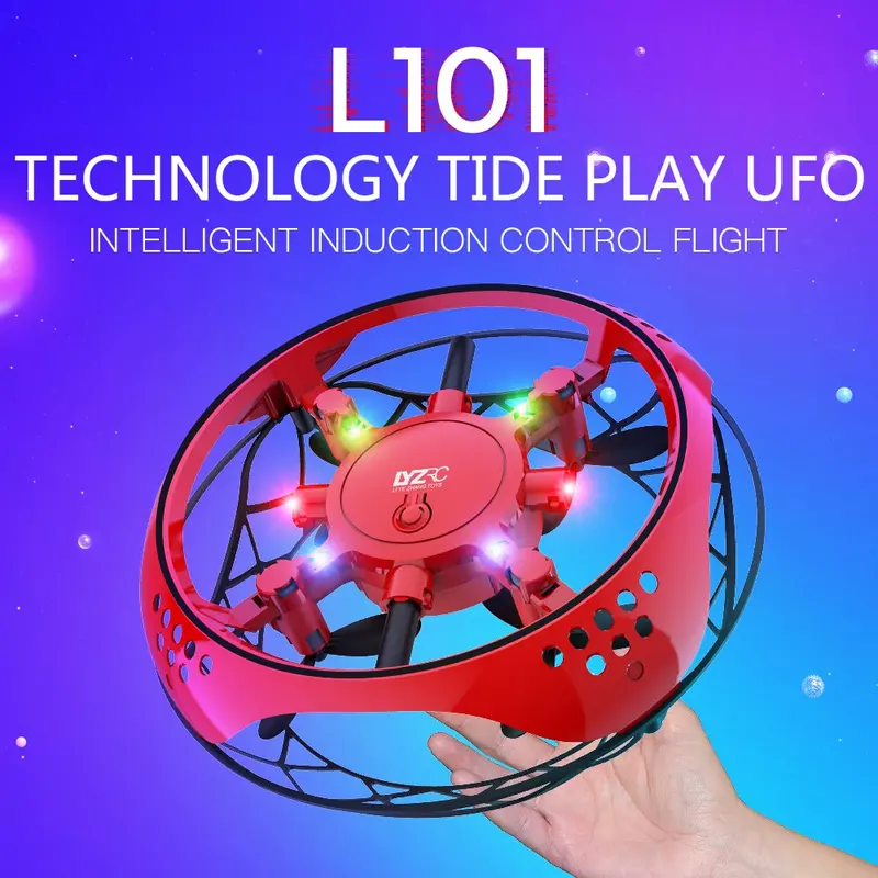 Anti-Collision Quadcopter Ufo Mini Drone Hand Flying Globe Hand Controlled Helicopter Led Induction Flying Ball Aircraft Rc Toys 1