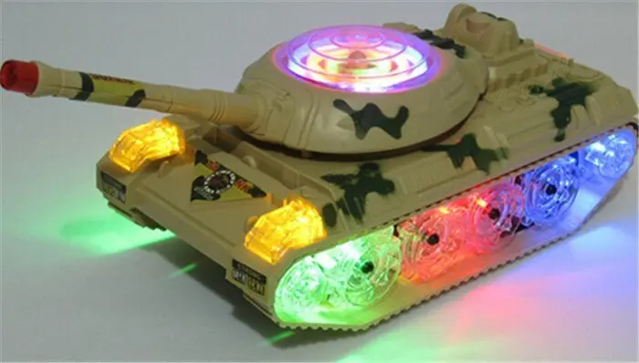 Army Tank Moving Led Tank Toys With Light Sounds Boy/Girl Wheel Lights Tank Panzer Rc Radio Xmas Gift Party Fun Kid Child Toy 1