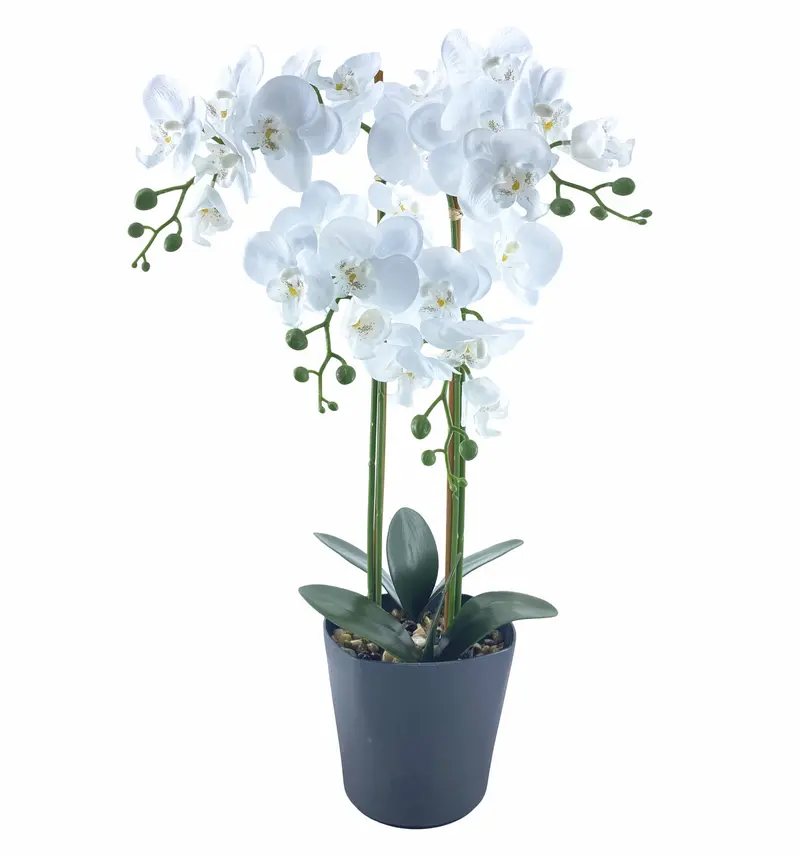 Artificial White Rose Plant In Pot 1