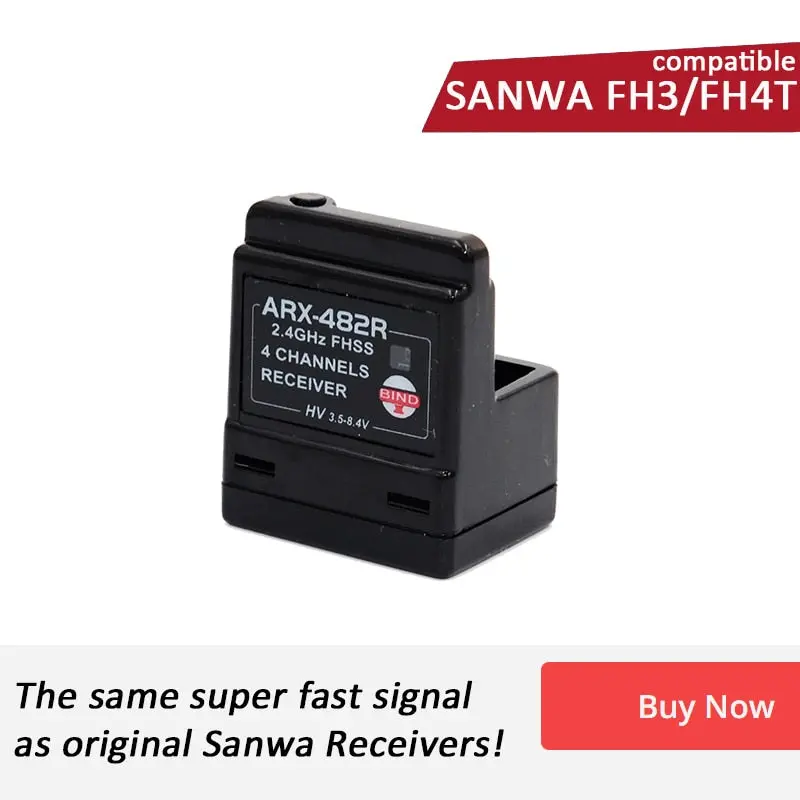 Arx-482R Compatible Sanwa Fh3/ Fh4t 4 Channel Surface Receiver Special For Rc Car And Boat 1