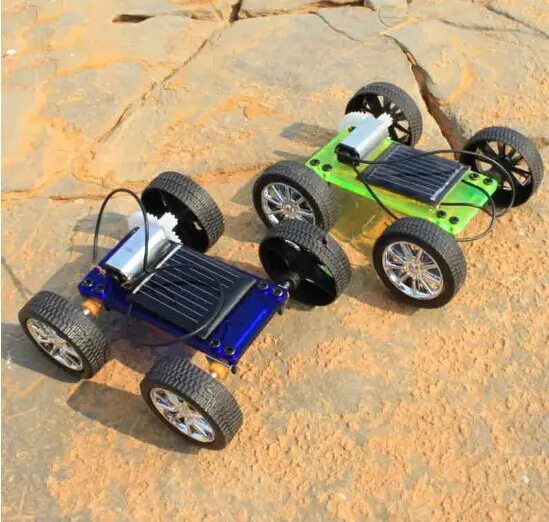 Assembly Mini Solar Powered Toy Diy Car Kit Children Gift Educational Puzzle Iq Gadget Hobby Robot Newest 8X6.8X3.2 Cm 1