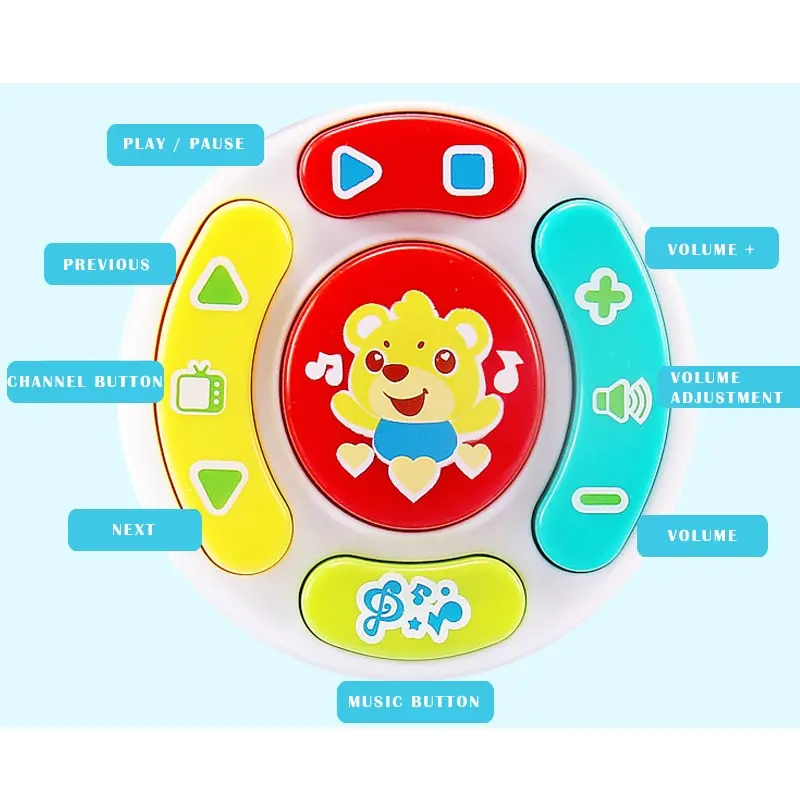 Baby Simulation Tv Remote Control Mobile Phone Toy Kids Educational Music Learning Toy Fj88 1