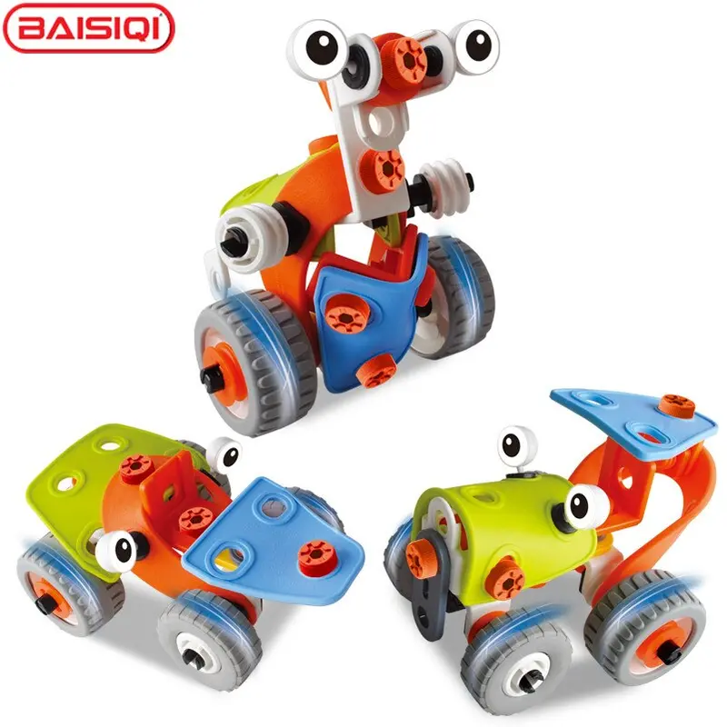Baisiqi 3 In 1 Intelligent Assembly Tool Set Car Robot Model Creative Science Diy Toy Screw Block Kit Baisiqi 1