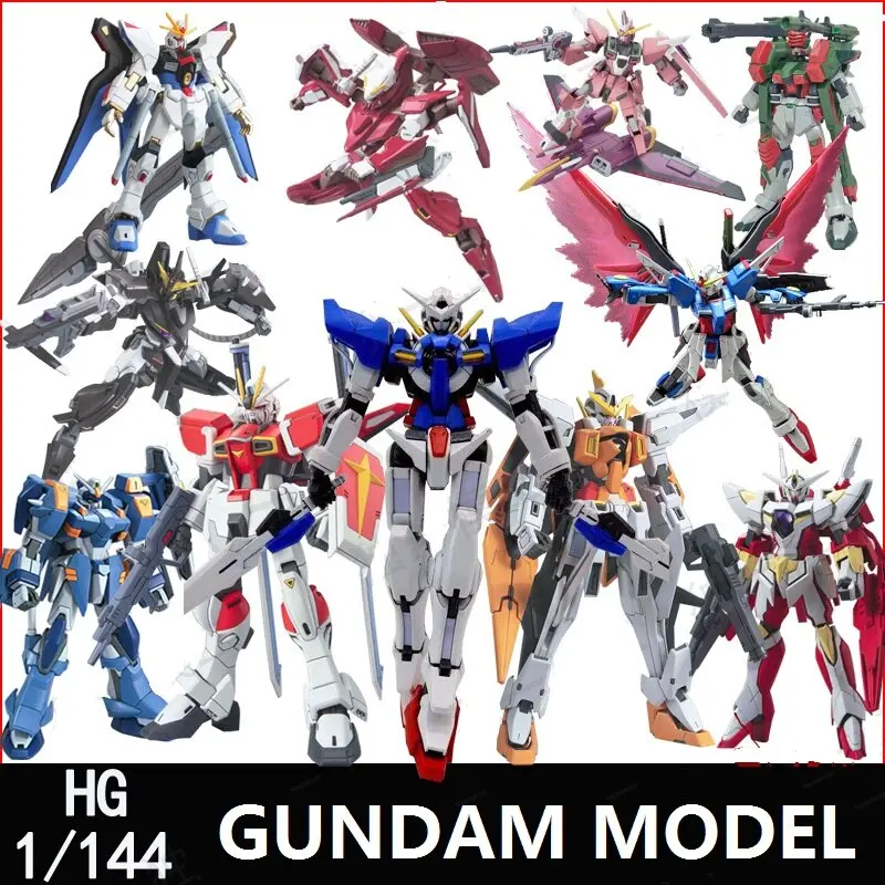 Bandai Gundam Model Hg 1/144 Justice Freedom Exia 00 Kyrios Destiny Armor Unicorn Unchained Mobile Suit Kids Toys 1