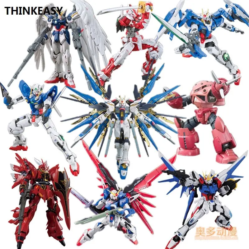 Bandai Original Gundam Model Hguc 1/144 Justice Freedom Rx-78 Unicorn Destiny Armor Unchained Mobile Suit Kids Toys With Holder 1