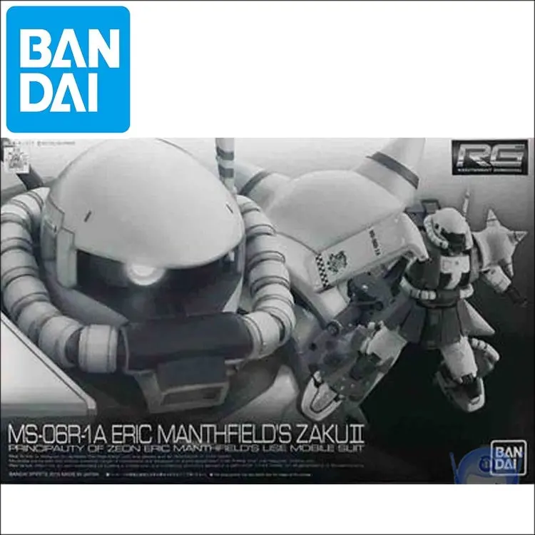 Bandai Original Gundam Model Pb Rg 1/144 Ms-06R-1A Eric Manthfield's Zaku Ii Model Robot Unchained Mobile Suit Kids Toys 1