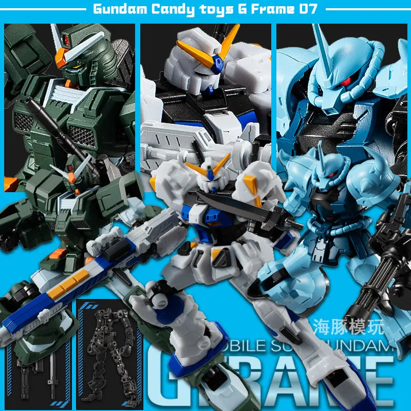 Bandai Shokugan Model 3 Pieces Set Gundam Rx-78-2 Golf Mobile Suit Kids Toys 1