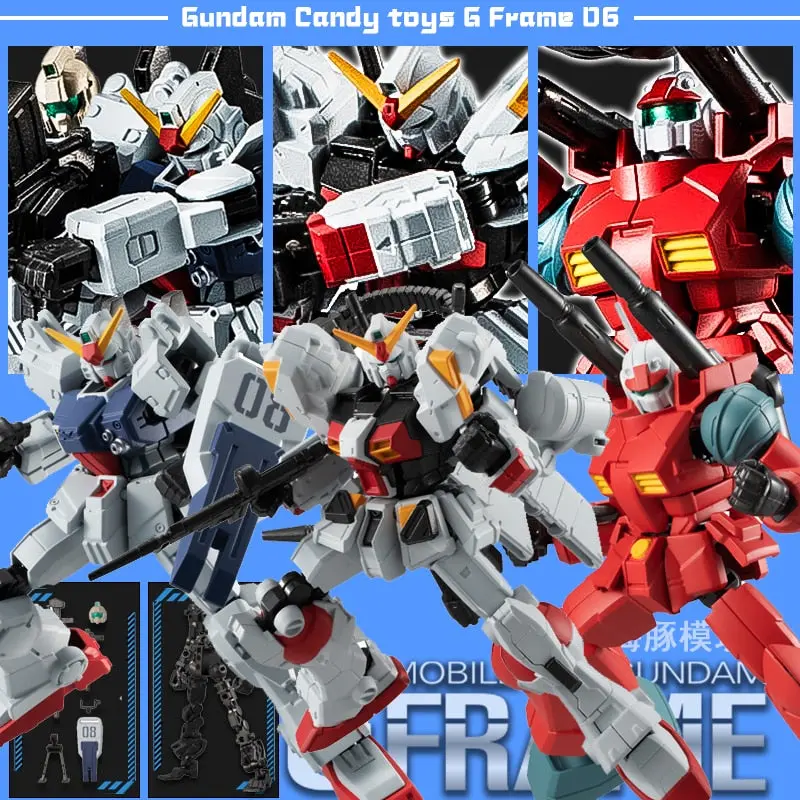 Bandai Shokugan Model 3 Pieces Set Gundam Rx-78-2 Guncannon Mobile Suit Kids Toys 1