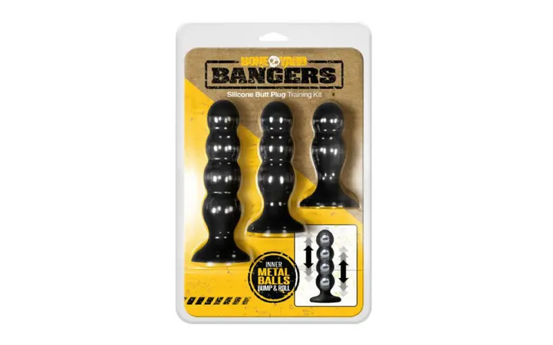 Bangers Black Silicone Ass Training Kit 3 Pc By Boneyard. 1
