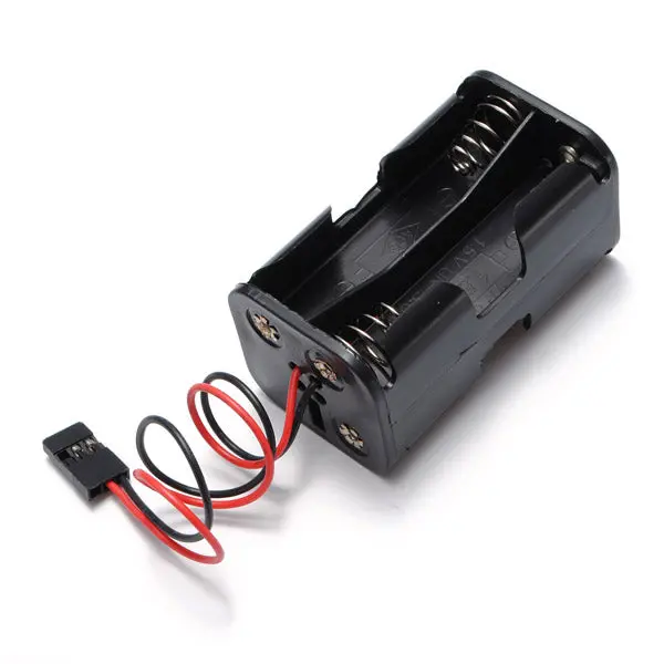 Battery Box Of Receiver Holder Case 4 Aa Rc Model 6V Servo Plug 1