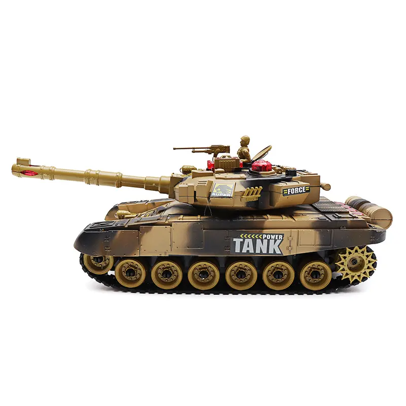 Bb638 Plastic 2.4G 10Ch Rc Tank With Light Sound Rc Car Toys 1