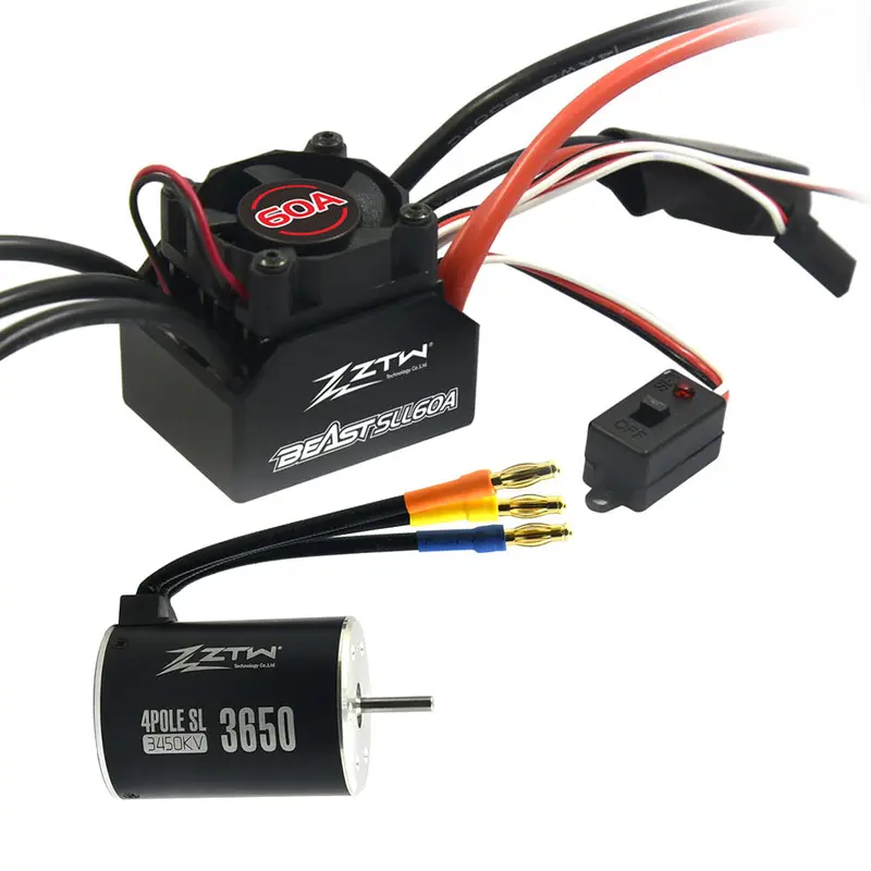Beast Brushless Sl 3650B 3450Kv Rc Car Motor With Sll 60A Waterproof Esc Set For 1/10 Rc Car 1