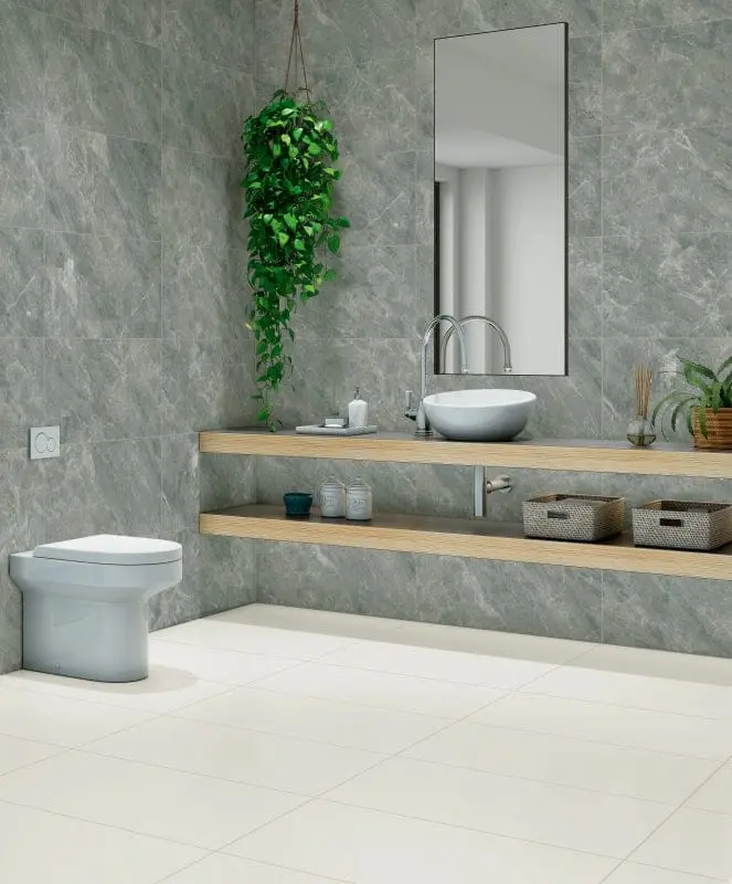 Berylium Grey Plus Rt Ceramic Floor And Wall Tile 15" X 30" 1