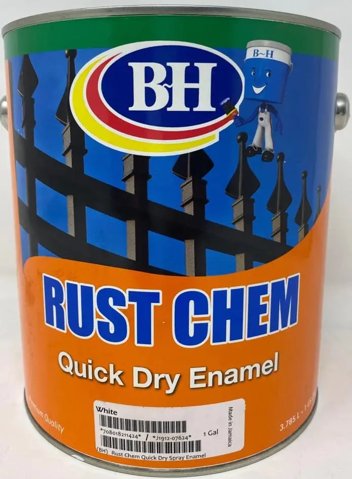 Bh White Quick Dry Enamel Paint 3.8L (1 Gallon) 1