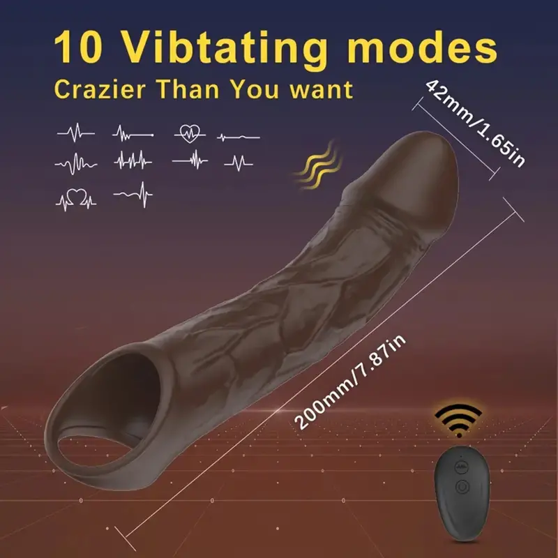 Big Chocolate 10 Vibration Modes Penis Sleeve. 2