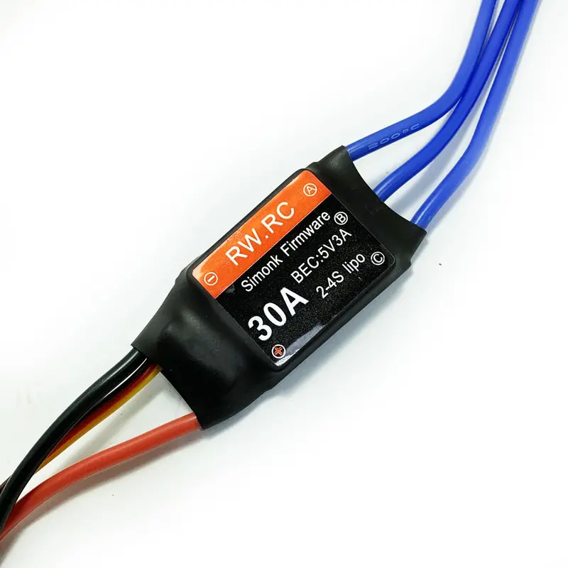 Bjt 30A 2-4S Brushless Outrunner Motor Esc Speed Control For Rc Fpv Racing Drone - 30A 1