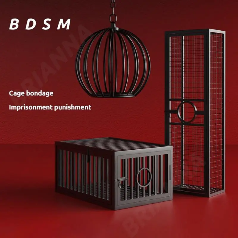 Black Iron Bondage Cage Restraint 3 Styles. 1