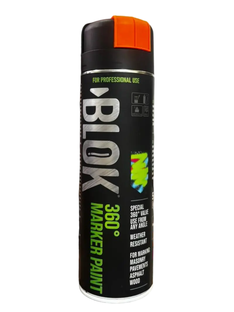 Blok 360° Marker Paint 500Ml | Fluorescent Orange 1