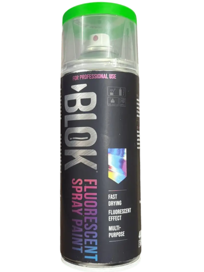 Blok Fluorescent Spray Paint 400Ml | Fluorescent Green 1