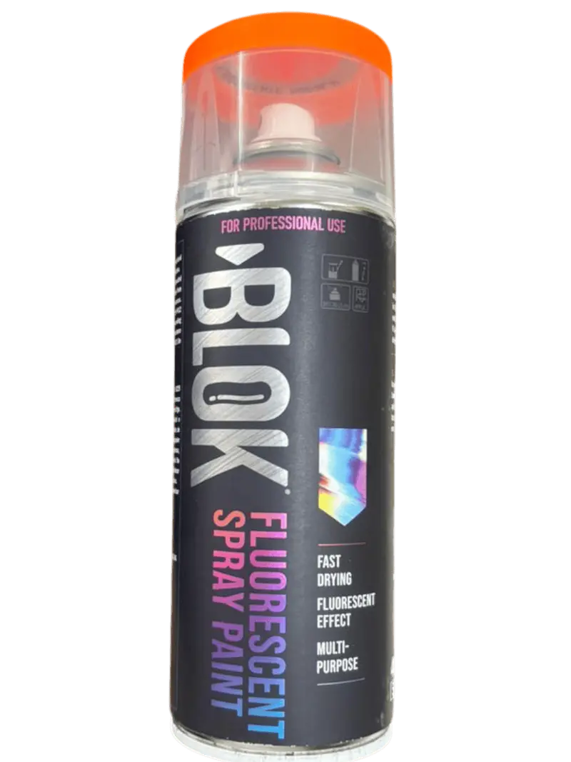 Blok Fluorescent Spray Paint 400Ml | Fluorescent Orange 1