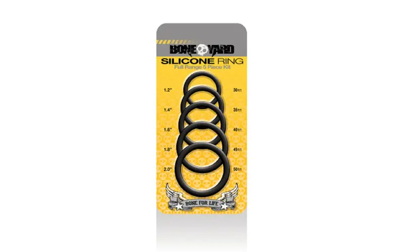Boneyard Silicone Ring 5 Pc Kit Black. 1