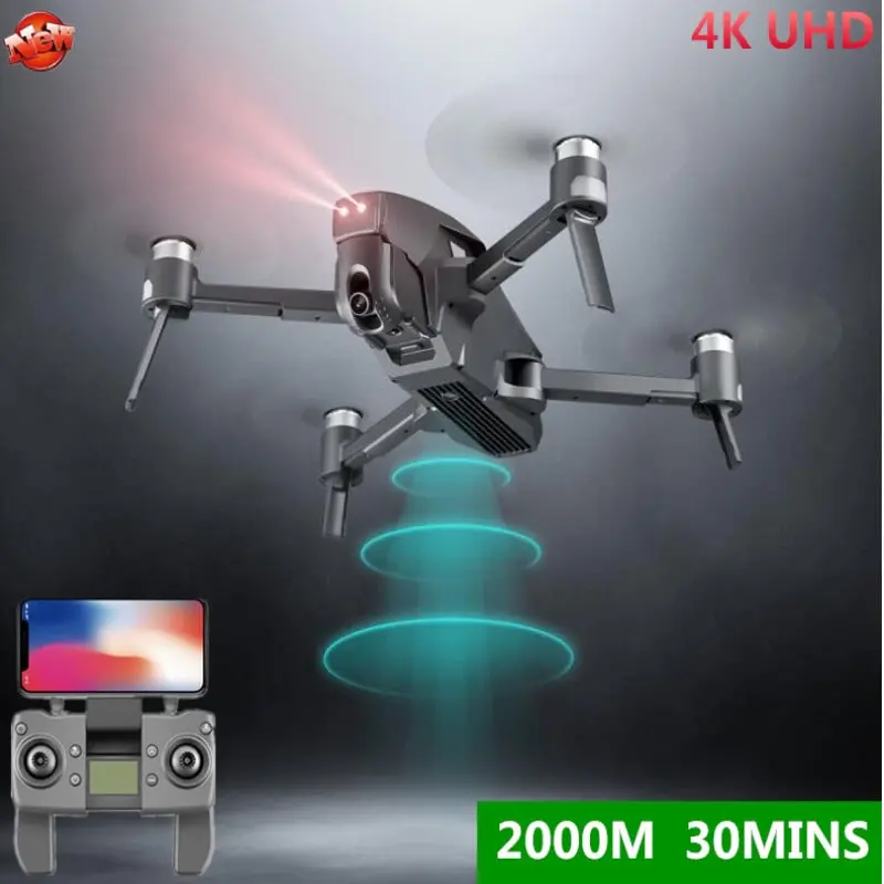 Brushless 5G Wifi Fpv Gps Rc Drone 30Mins 4K Camera Hd Wide Angle 2Km Distance Brushless Drone 30Mins Flight Time Rc Quadcopter 1