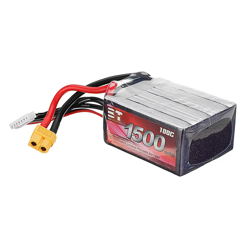 Bt 22.2V 1500Mah 100C 6S Lipo Battery Xt60 Plug For Rc Racing Drone 2