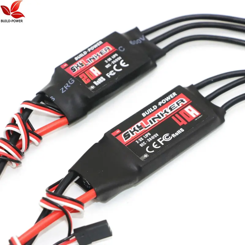 Build Power Skylinker Blheli Esc 20A 30A 40A Esc Speed Controler With Ubec 2-3S For Rc Fpv Quadcopter Rc Airplanes Helicopter 1