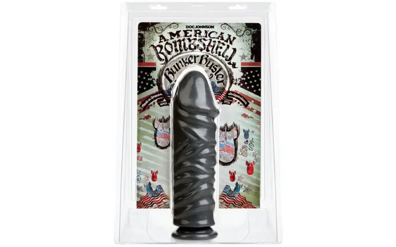 Bunker Buster 10.7In Anal Dildo Gun Metal. 1