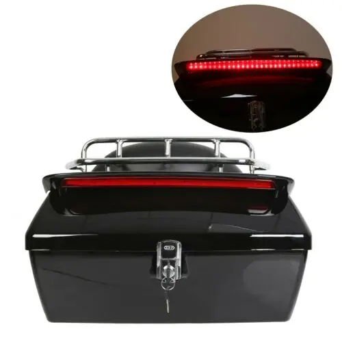 Caja Maletero Trasera Con Luz Para Moto Tipo Universal 1