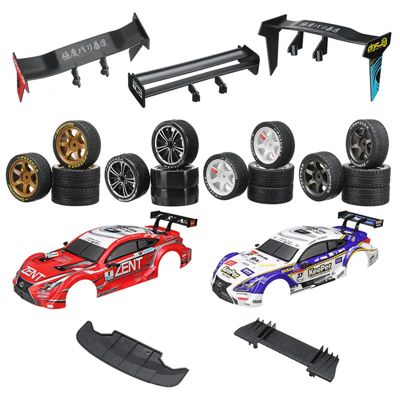Car Body Shell Wheel Tail For 1/16 Unisex Drift Car 1