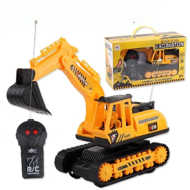 Car Excavator Kids Toy Crawler Digger Electric 5 Aa Batteries (Not Included) 2 Channel Remote Control 1