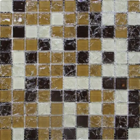 Caramelo  Mescla Glass Mosaic Tile 12" X12" 1