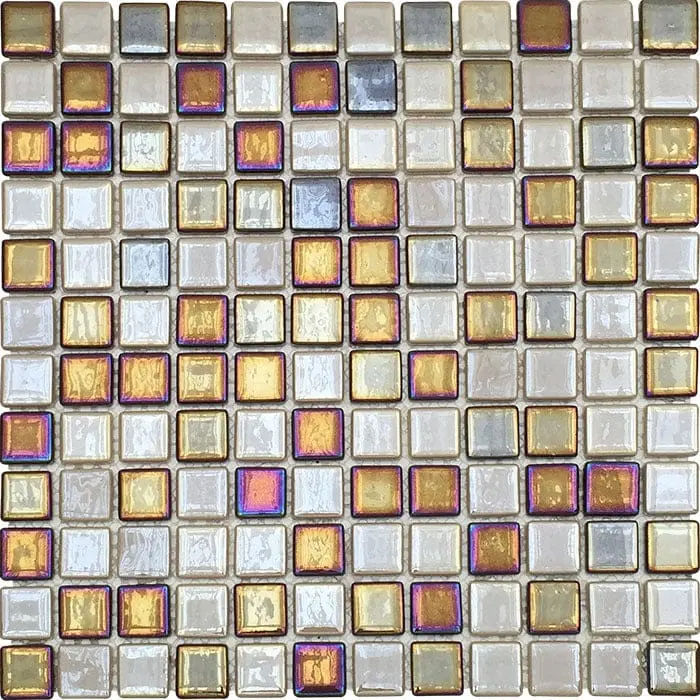 Caramelo Mescla Mosaic Glass Tile 12"X12" 1
